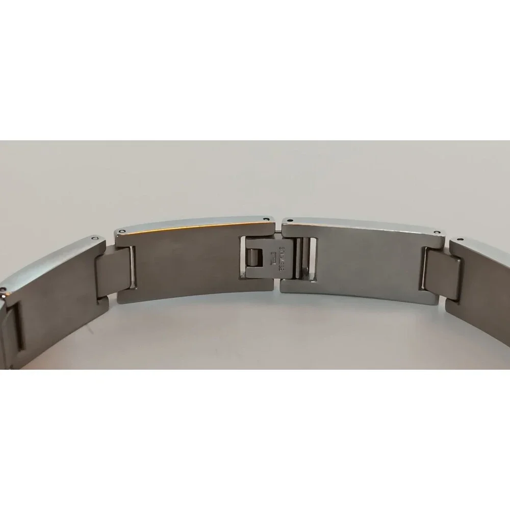 Men's 11 mm Stainless Steel & Diamond Bracelet 8.75 in